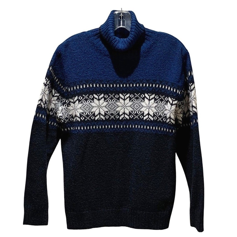 Carolyn Taylor Vintage 90s Fair Isle Sweater Women S Turtleneck Nordic Ski Lodge